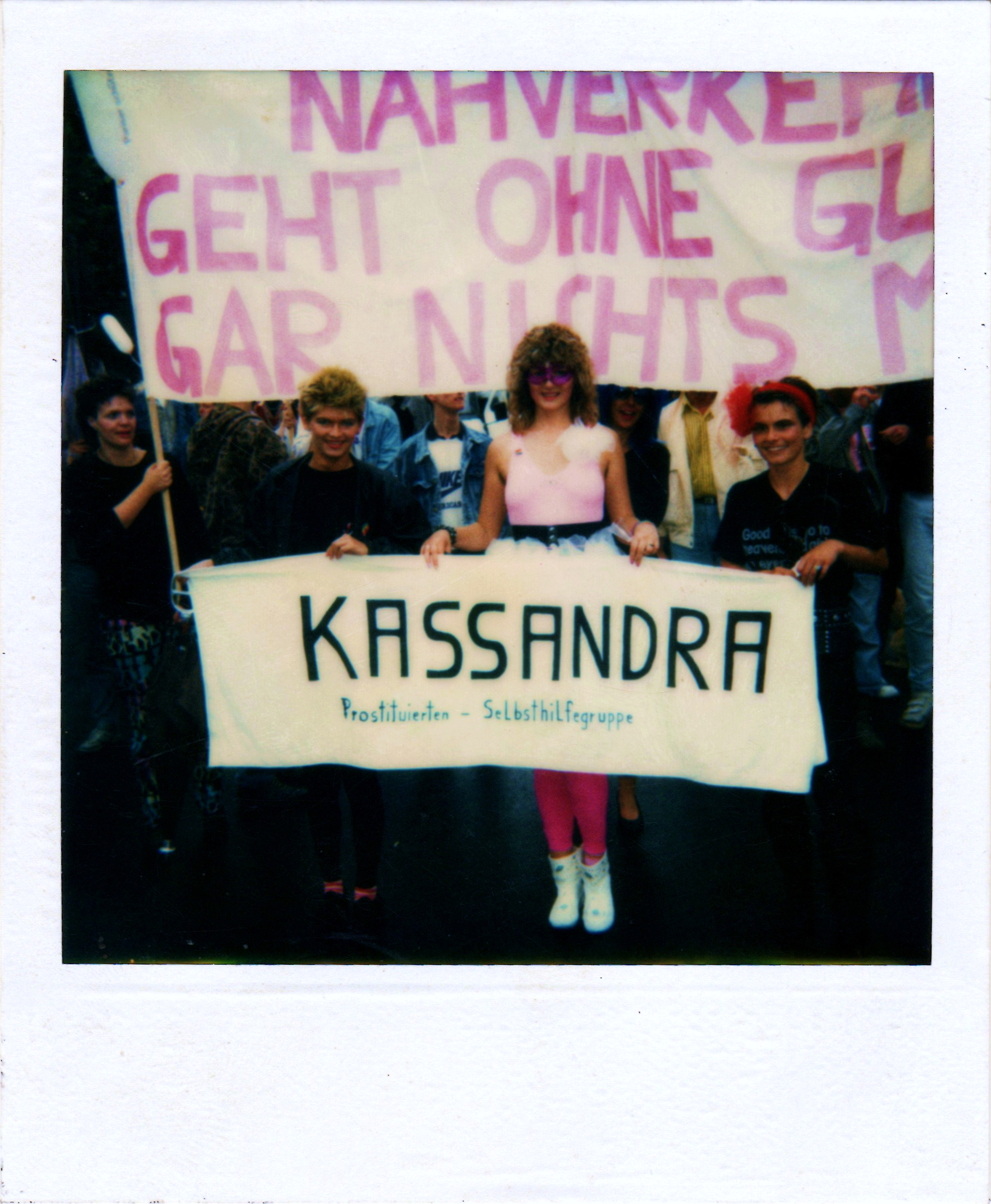 CSD 1989 Berlin "Im öffentlichen Nahverkehr geht ohne Gummi gar nichts mehr!"